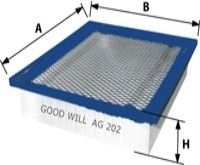 Купить запчасть GoodWill - AG202 Фильтр воздушный VW