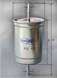 Купить запчасть GoodWill - FG121 Фильтр топливный VOLVO S40,60,80,V40,70/MITSUBISHI Carizma, Pajero