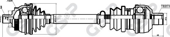 Купить запчасть GSP - 218008 Привод в сборе VW SHARAN/FORD GALAXY/SEAT ALHAMBRA 1.9D 95 прав.(ABS) 218008