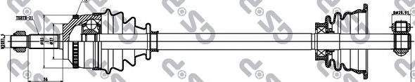 Купить запчасть GSP - 250009 Привод в сборе RENAULT MEGANE 1.42.0 9603 лев.(ABS) 250009