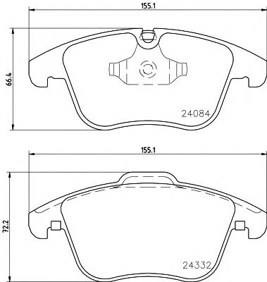 Купить запчасть HELLA - 8DB355013-731 Колодки тормозные дисковые 8DB355013-731