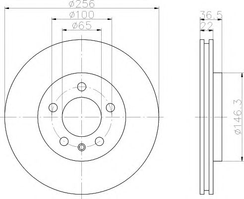 Купить запчасть HELLA - 8DD355105-361 Диск тормозной 8DD355105-361