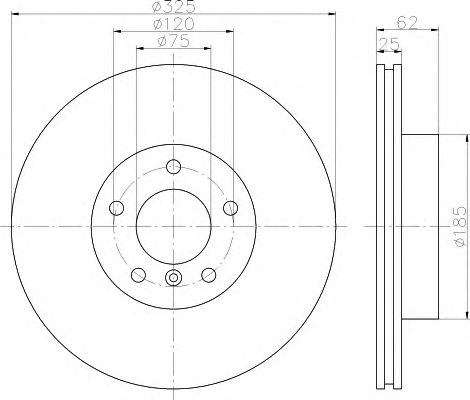 Купить запчасть HELLA - 8DD355112-231 Диск тормозной 8DD355112-231