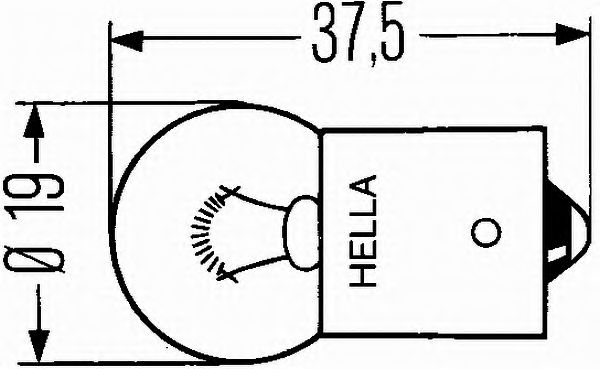 Купить запчасть HELLA - 8GA002071-131 Лампа R10W 12V BA15s 8GA002071-131