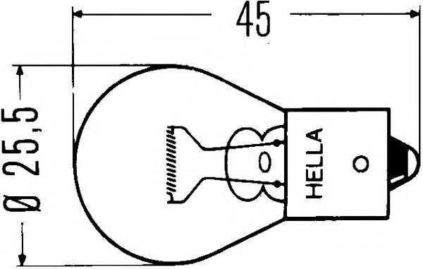 Купить запчасть HELLA - 8GA002073-251 Лампа P21W HD 24V 8GA002073-251