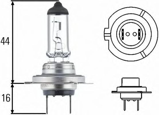 Купить запчасть HELLA - 8GH007157-121 Лампа H7 12V 55W STANDART 8GH007157-121