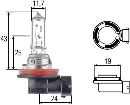 Купить запчасть HELLA - 8GH008358-121 Лампа H11 12V 55W 8GH008358-121