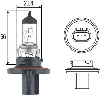 Купить запчасть HELLA - 8GJ008837-121 Лампа H13 12V 60/55W 8GJ008837-121