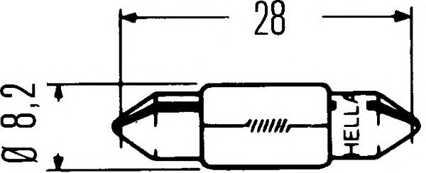 Купить запчасть HELLA - 8GM002094-241 Лампа 24V SV 8GM002094-241