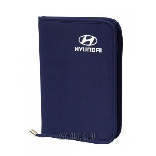 Купить запчасть HYUNDAI - R8480AC400H Футляр для автодокументов Hyundai Document Case 2, Blue, артикул R8480AC400H