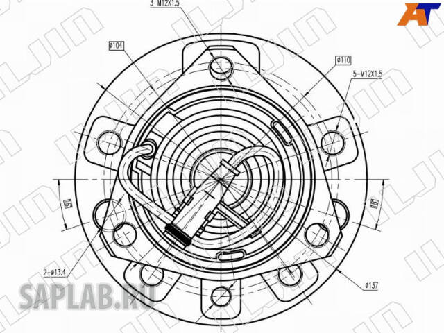 Купить запчасть ILJIN - IJ133022 Ступица в сборе передняя OPEL ASTRA H 5 болт IJ133022