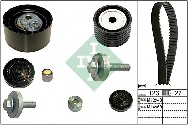 Купить запчасть INA - 530063810 Комплект ремня ГРМ RENAULT 2.0 16V CLIO/ AVANTIME/ DUSTER/ ESPACEGRAND SCENIC/ LAGUNA /MEGANE /VEL SATIS 02 -