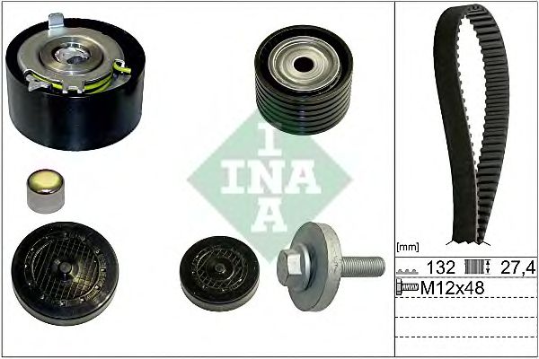 Купить запчасть INA - 530063910 Комплект ГРМ RENAULT LAGUNA II, MEGANE II-III 530063910