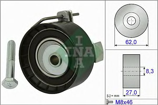 Купить запчасть INA - 531081310 Ролик натяжной ГРМ FORD FOCUS II-III, MONDEO IV 531081310