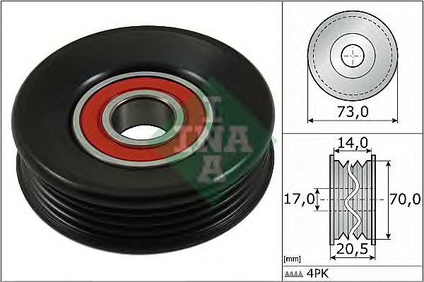 Купить запчасть INA - 531085310 Ролик натяжной приводного ремня SUBARU Legasy II, III, IV 2.0-2.5 (94-)
