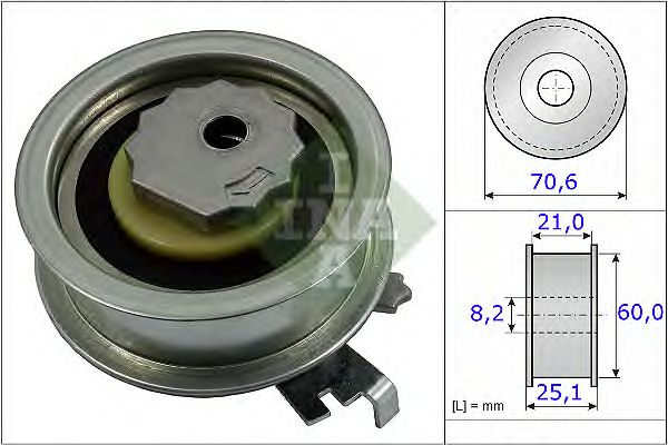Купить запчасть INA - 531088210 Ролик натяжной ГРМ SKODA OCTAVIA (5E) 1.2-1.6 531088210