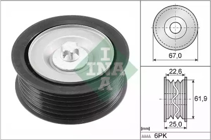 Купить запчасть INA - 532086610 Ролик обводной приводного ремня Mercedes-Benz C-class W203 203.054, 203.092, 203.087/ E-class/ G-class/ M-Class/ R-Class/ S-Class.