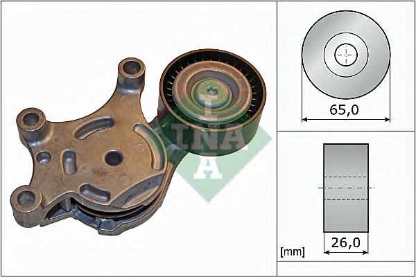 Купить запчасть INA - 534007520 Ролик натяжной приводного ремня PEUGEOT 307, 308 1.6D (02-), FORD Focus II 1.6 D (04-)
