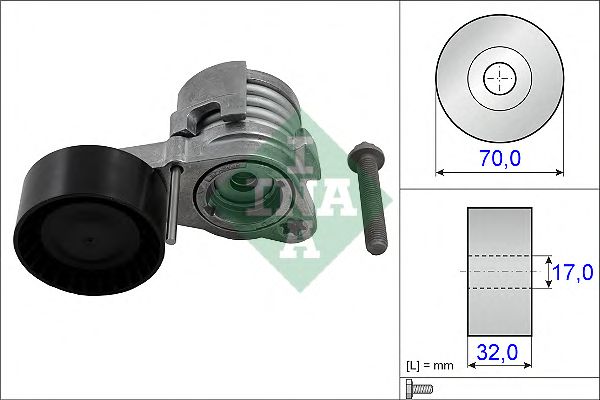 Купить запчасть INA - 534043210 Натяжитель ремня BMW 523i, 528i, 530i F10, 730i F01, 28i X3 F25 534043210