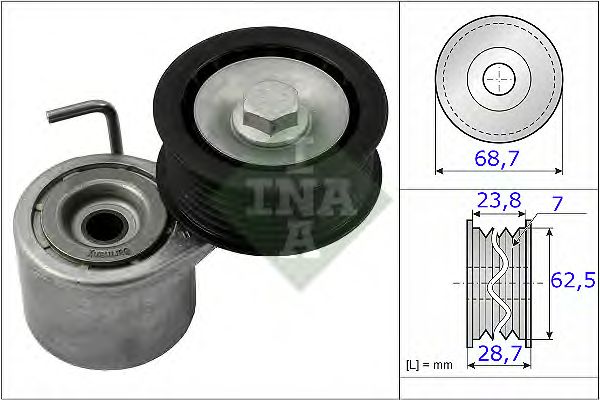 Купить запчасть INA - 534048710 Ролик натяжной приводного ремня VAG/PORSCHE 3.0 08-