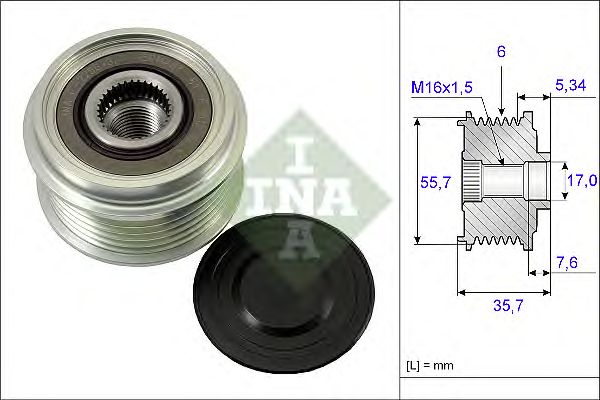 Купить запчасть INA - 535007710 Шкив генератора MERCEDES VITO (638) 108D, 110TD 2.3 535007710
