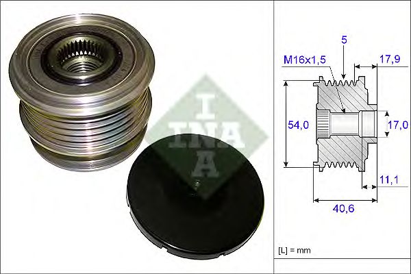 Купить запчасть INA - 535012110 Шкив генератора ПОДХОДИТ ДЛЯ VOLVO S60 II/S80II 535012110