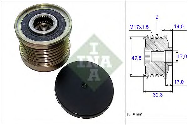 Купить запчасть INA - 535014610 Шкив генератора NISSAN QASHQAI, TEANA III, X-TRAIL (T31) 2.0, TIIDA 1.8 535014610