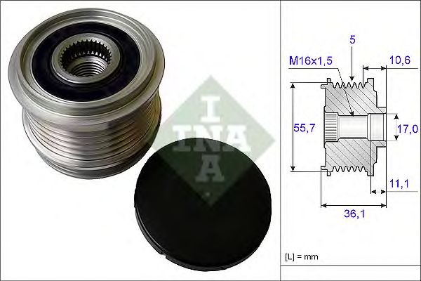 Купить запчасть INA - 535016110 Шкив генератора ПОДХОДИТ ДЛЯ VOLVO S40 II 535016110