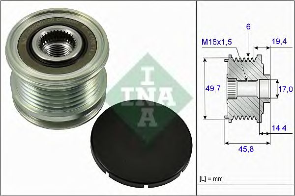 Купить запчасть INA - 535016810 Шкив генератора MERCEDES W204, W212, W166, X204, W221 535016810