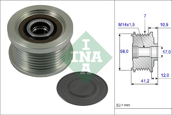 Купить запчасть INA - 535023210 Шкив генератора TOYOTA LAND CRUISER PRADO 120/150 2.8D/3.0D 535023210