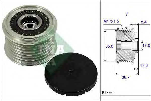 Купить запчасть INA - 535023910 Ременной шкив генератора NISSAN