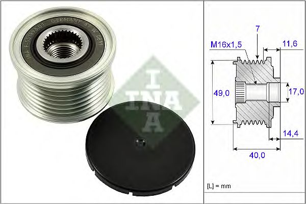 Купить запчасть INA - 535025410 Ременной шкив генератора BMW