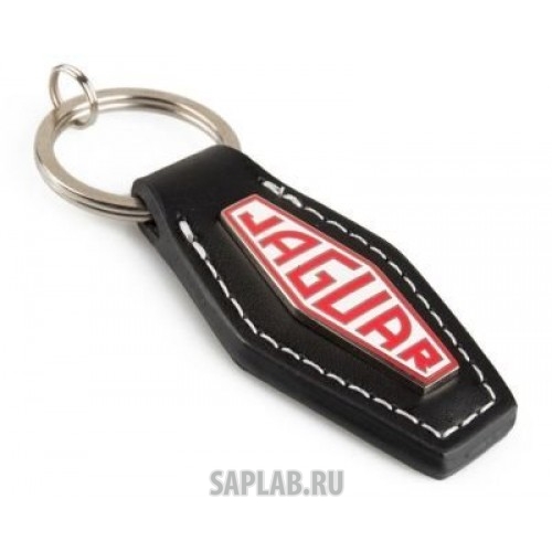 Купить запчасть JAGUAR - JBKR238BKA Кожаный брелок Jaguar Heritage Lozenge Keyring, Black, артикул JBKR238BKA