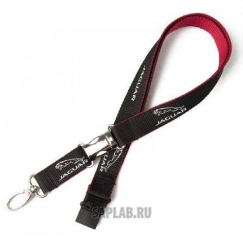 Купить запчасть JAGUAR - JDGF745BKA Лента с карабином Jaguar Lanyard Leaper, Black/Red, артикул JDGF745BKA