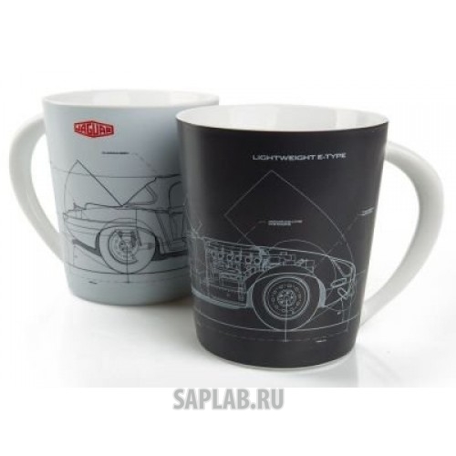 Купить запчасть JAGUAR - JDMG714NVA Набор из двух кофейных чашек Jaguar Heritage E-Type Mug, Set of two, артикул JDMG714NVA