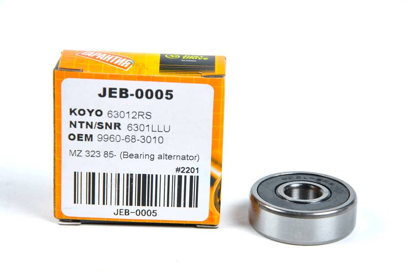 Купить запчасть JD - JEB0005 Подшипник закрытый(резина) (12/37/12)  6301-2RS MZ 323, 323 Wagon, 626, 626 Wagon, E2000, E2200