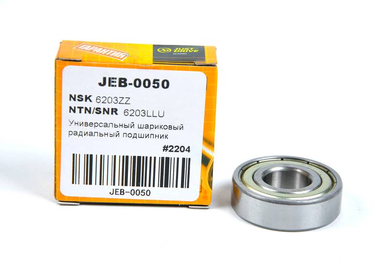 Купить запчасть JD - JEB0050 Подшипник закрытый(металл) (17/40/12) 6203ZZ TO 1JZ/2JZ натяжит, NI U14 -повор кулак верхн