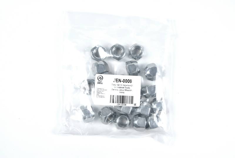 Купить запчасть JD - JEN0008 Гайка 12x1.5 / под ключ=21мм сквозная Toyota, Daihatsu, Lexus, Mitsubishi, Honda