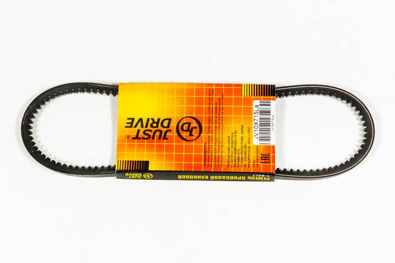 Купить запчасть JD - JV10X715La Ремень клиновый 10x715 (внеш) VAZ 2108/2109/21099;TO EJ-DE - Duet 99- (AC); MZ F6A - Carol 90- (AC); DA EF - Midget II 96-, EJDE - Storia 98-, EF#S - Hizett/Atrai 94-95 (AC)