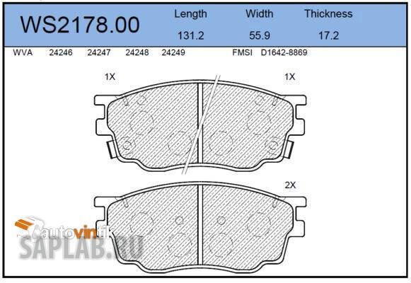 Купить запчасть JEENICE - WS217800 Колодки тормозные дисковые перед MAZDA ATENZA (GG) 1.8 6/22-