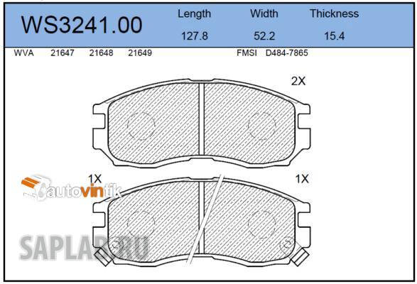 Купить запчасть JEENICE - WS324100 Колодки тормозные дисковые перед MITSUBISHI GALANT IV Saloon (E3_A) 1.8 (E32A) 11.1987 - 10.1992 <=> MITSUBISHI SPACE WAGON (N3_W, N4_W) 2.0 (N33W) 10.1992 - 10.1998