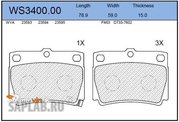 Купить запчасть JEENICE - WS340000 Колодки тормозные дисковые зад MITSUBISHI Pajero II / III / IV/Pajero Sport 97>
