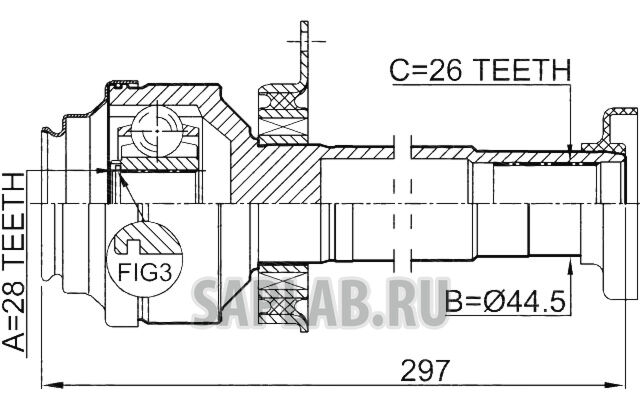 Купить запчасть JIKIU - JC33039R ШРУС JC33039R