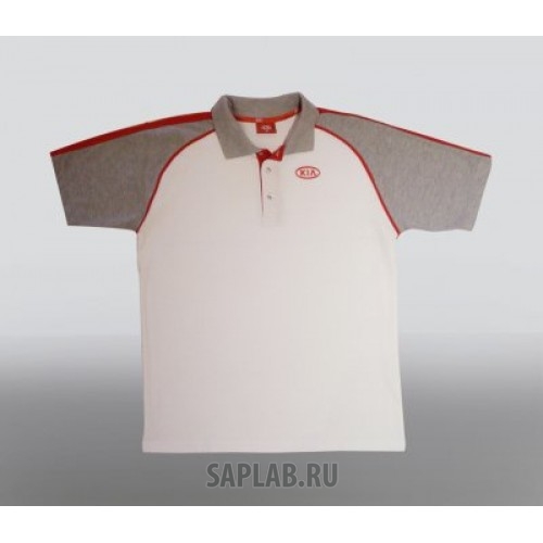 Купить запчасть KIA - R8480AC391K Футболка поло Kia Polo Shirt White, Red And Grey