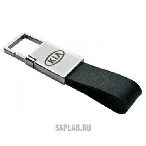 Купить запчасть KIA - R8480AC464K Кожаный брелок Kia Logo Leather Keyring, Black, артикул R8480AC464K