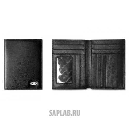 Купить запчасть KIA - R8480AC512K Кожаный кошелек Kia Leather Wallet, Black, артикул R8480AC512K