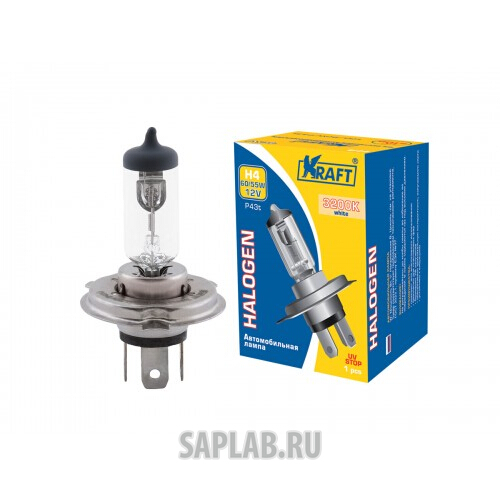 Купить запчасть KRAFT - KT700010 Автолампа H4 12v 60/55w (P43t)