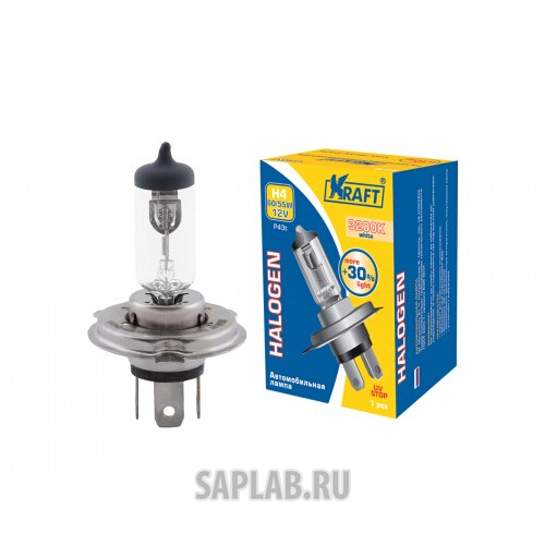 Купить запчасть KRAFT - KT700077 Автолампа H4 +30% 12v 60/55w (P43t)