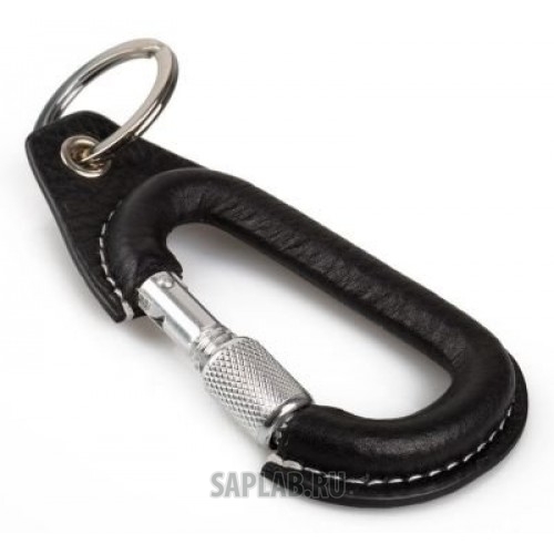 Купить запчасть LAND ROVER - LBKR243BKA Кожаный брелок-карабин Land Rover Carabiner Keyring - Black, артикул LBKR243BKA