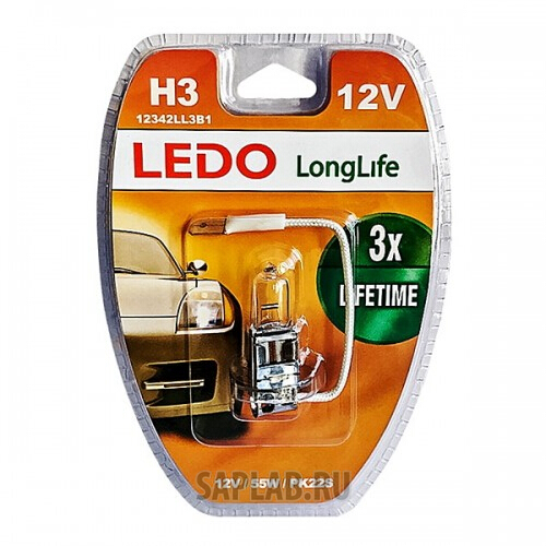 Купить запчасть LEDO - 12336LL3B1 Лампа H3 LEDO LongLife 12V 55W блистер